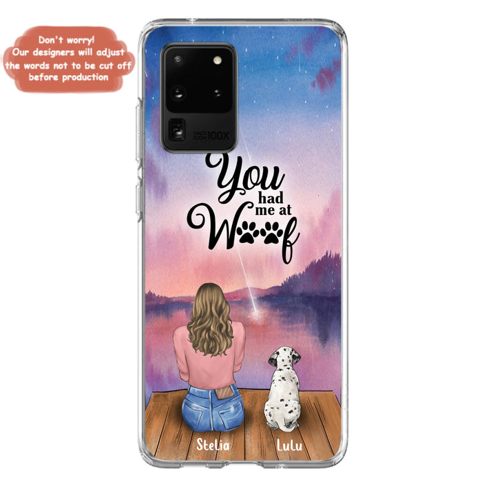 Personalized Dog Mom Phone Case - Gifts For Dog Lovers With Up to 4 Dogs - You Had Me At Woof - Case For iPhone, Samsung And Xiaomi