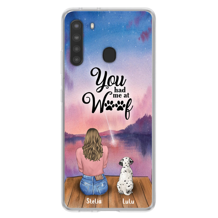Personalized Dog Mom Phone Case - Gifts For Dog Lovers With Up to 4 Dogs - You Had Me At Woof - Case For iPhone, Samsung And Xiaomi