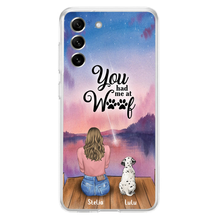 Personalized Dog Mom Phone Case - Gifts For Dog Lovers With Up to 4 Dogs - You Had Me At Woof - Case For iPhone, Samsung And Xiaomi