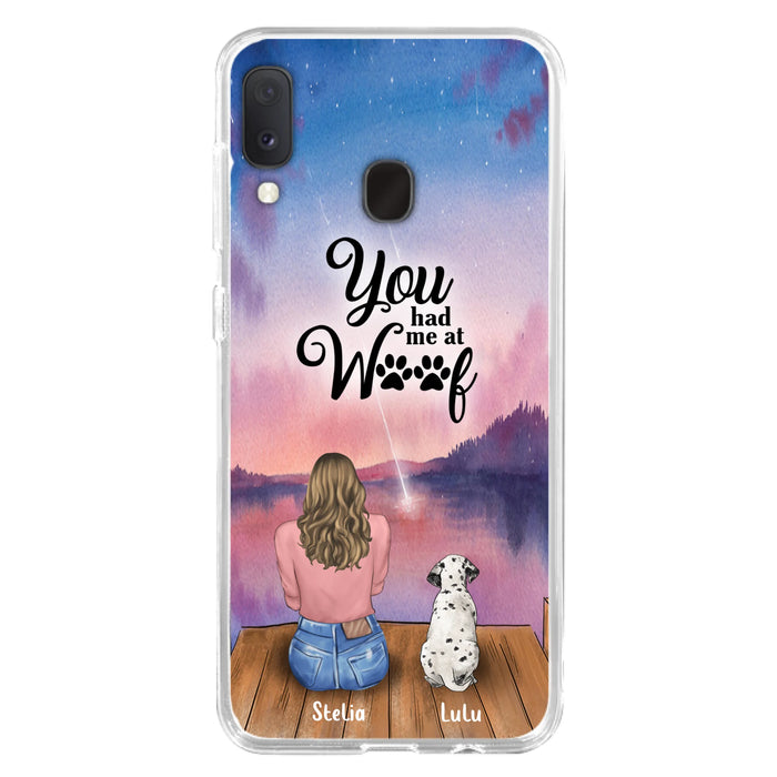 Personalized Dog Mom Phone Case - Gifts For Dog Lovers With Up to 4 Dogs - You Had Me At Woof - Case For iPhone, Samsung And Xiaomi