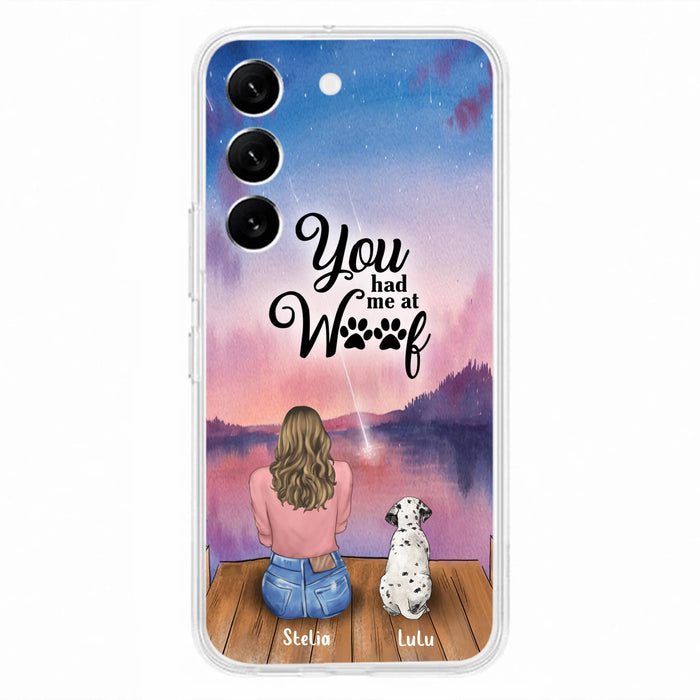 Personalized Dog Mom Phone Case - Gifts For Dog Lovers With Up to 4 Dogs - You Had Me At Woof - Case For iPhone, Samsung And Xiaomi