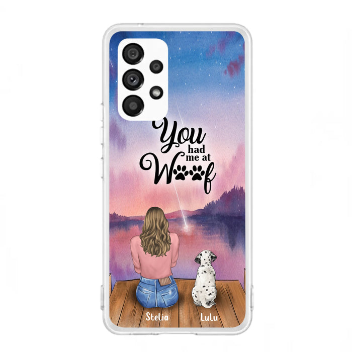 Personalized Dog Mom Phone Case - Gifts For Dog Lovers With Up to 4 Dogs - You Had Me At Woof - Case For iPhone, Samsung And Xiaomi