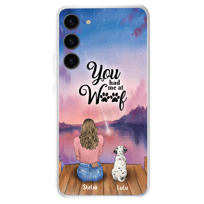 Personalized Dog Mom Phone Case - Gifts For Dog Lovers With Up to 4 Dogs - You Had Me At Woof - Case For iPhone, Samsung And Xiaomi