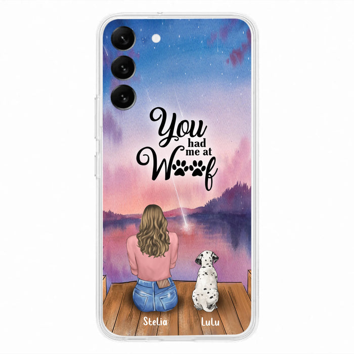 Personalized Dog Mom Phone Case - Gifts For Dog Lovers With Up to 4 Dogs - You Had Me At Woof - Case For iPhone, Samsung And Xiaomi