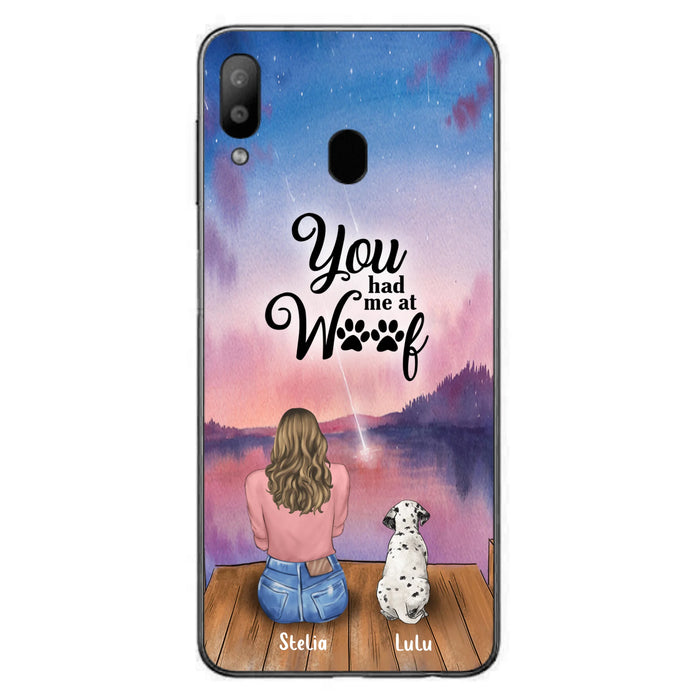 Personalized Dog Mom Phone Case - Gifts For Dog Lovers With Up to 4 Dogs - You Had Me At Woof - Case For iPhone, Samsung And Xiaomi