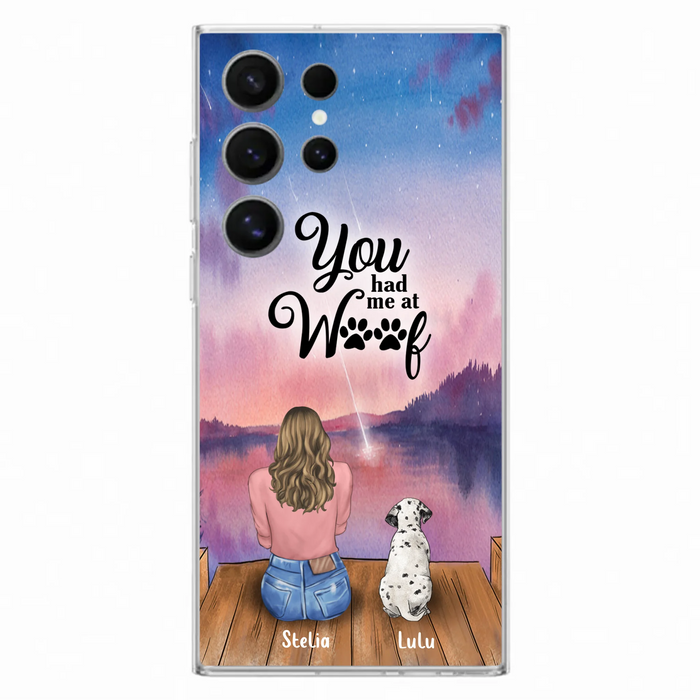 Personalized Dog Mom Phone Case - Gifts For Dog Lovers With Up to 4 Dogs - You Had Me At Woof - Case For iPhone, Samsung And Xiaomi