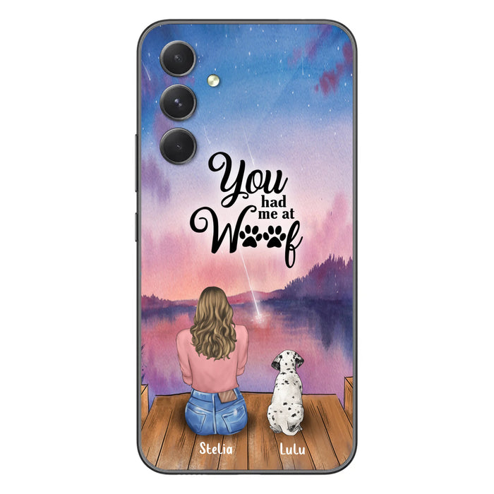 Personalized Dog Mom Phone Case - Gifts For Dog Lovers With Up to 4 Dogs - You Had Me At Woof - Case For iPhone, Samsung And Xiaomi