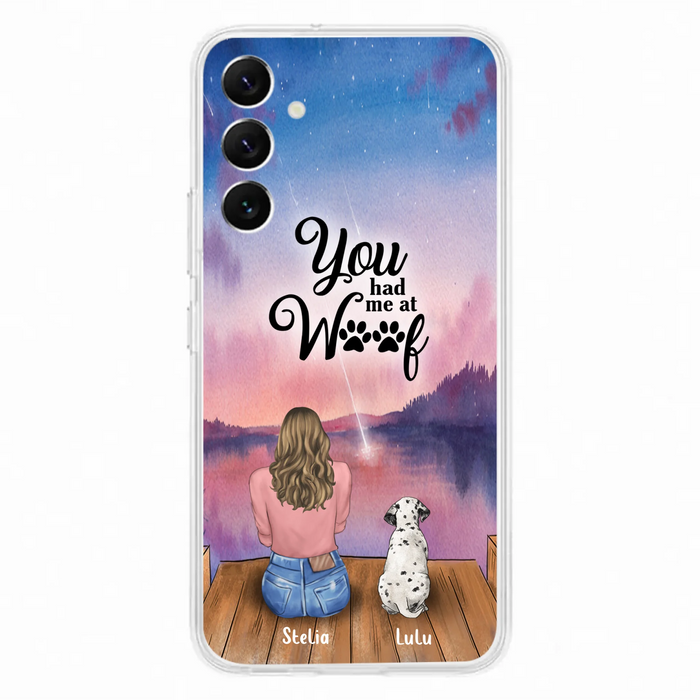 Personalized Dog Mom Phone Case - Gifts For Dog Lovers With Up to 4 Dogs - You Had Me At Woof - Case For iPhone, Samsung And Xiaomi
