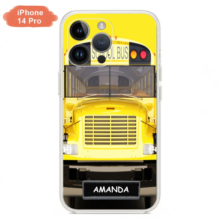 Personalized School Bus Phone Case - Gift Idea For School Bus Lovers - Case For iPhone, Samsung and Xiaomi