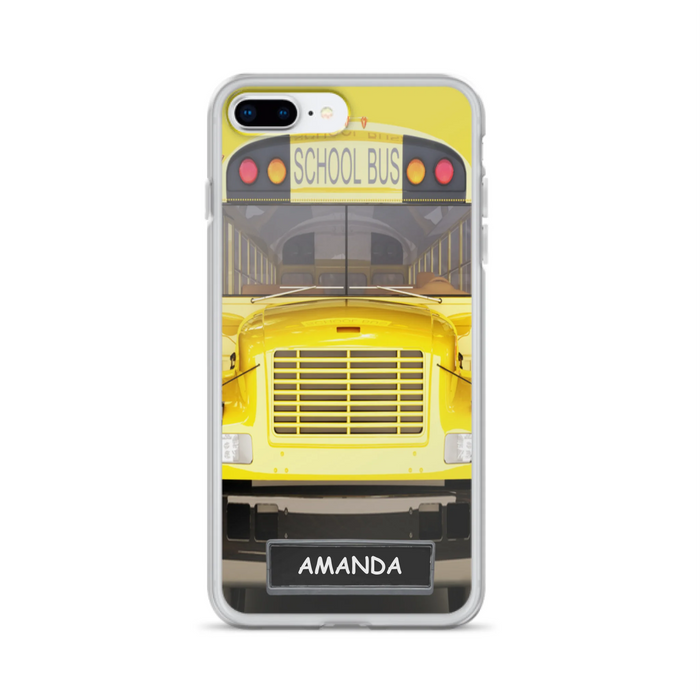 Personalized School Bus Phone Case - Gift Idea For School Bus Lovers - Case For iPhone, Samsung and Xiaomi