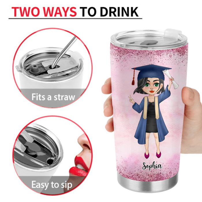 Personalized Graduation Tumbler - Gift Idea For Daughter/Granddaughter From Mom, Nana - Love You For The Rest Of Mine