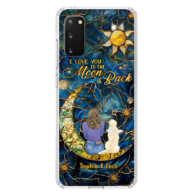 Custom Personalized Memorial Pet Phone Case - Memorial Gift Idea For Pet Lover - Case For iPhone/ Samsung - I Love You To The Moon & Back