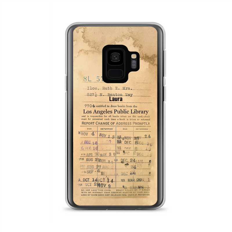 Custom Personalized Library Card Vintage Phone Case - Gift Idea For Reading Lover - Case For iPhone/ Samsung