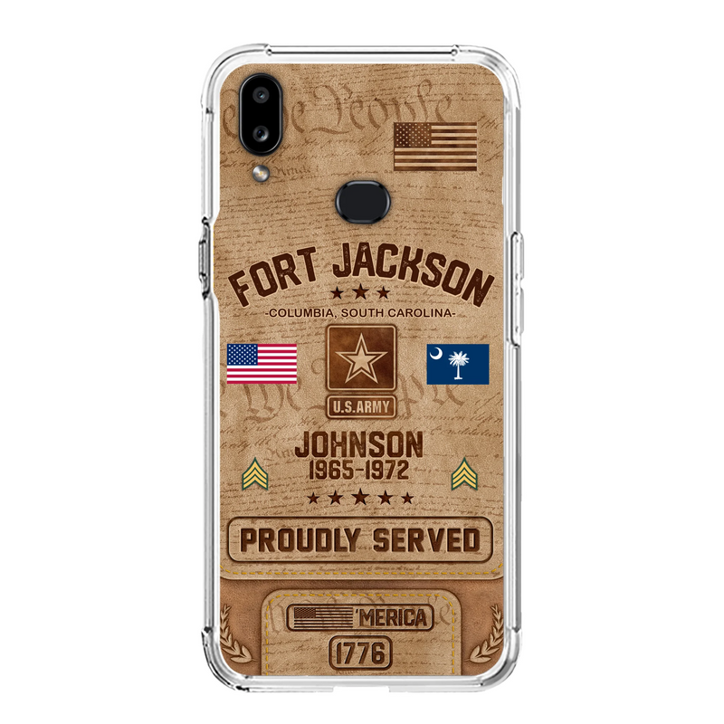 Custom Personalized Veteran Phone Case - Gift For Veteran - Birthday/ Father's Day Gift - Proudly Served - Case For iPhone And Samsung