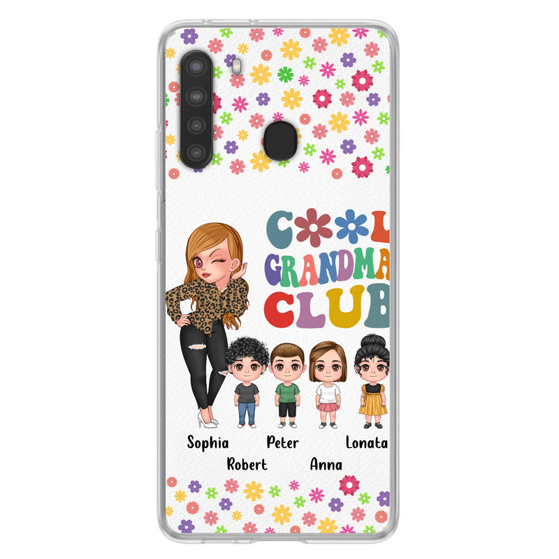 Custom Personalized Cool Grandma Phone Case - Gift Idea For Grandma - Upto 4 Kids - Cases For iPhone/Samsung