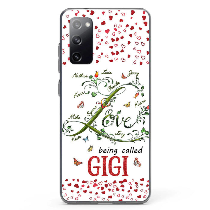 Custom Personalized Grandma Phone Case - Upto 10 Kids - Mother's Day Gift Idea For Grandma - Love Being Called Grandma