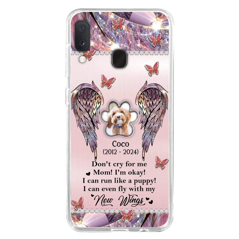 Personalized Memorial Phone Case - Upload Photo - Memorial Gift Idea For Dog Lover - Don't Cry For Me - Case For iPhone/Samsung