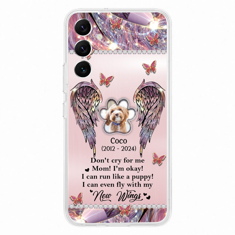 Personalized Memorial Phone Case - Upload Photo - Memorial Gift Idea For Dog Lover - Don't Cry For Me - Case For iPhone/Samsung