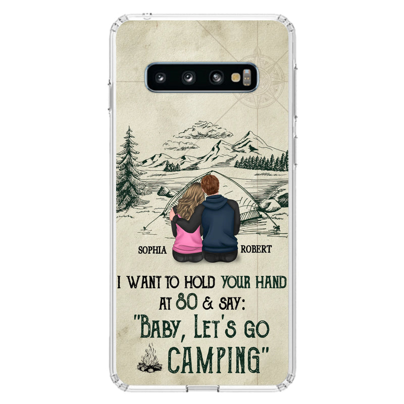 Custom Personalized Couple Phone Case - Gift Idea For Couple - Case For iPhone/Samsung - Baby Let's Go Camping