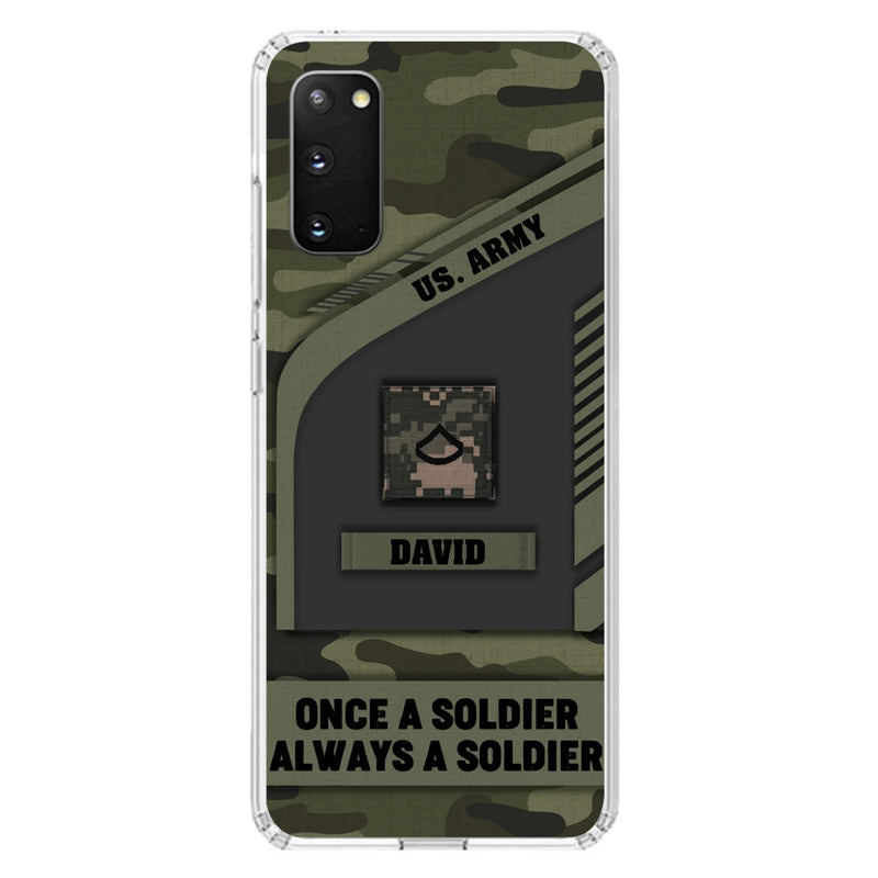 Custom Personalized Veteran Phone Case - Gift Idea For Veteran/Veterans Day - Once A Soldier Always A Soldier - Case for iPhone/Samsung