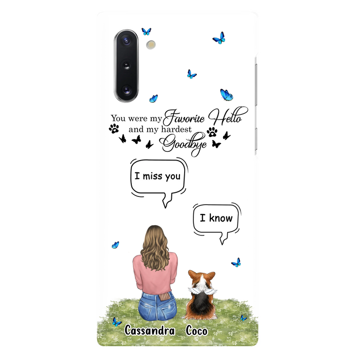 Personalized Pet Phone Case - Up to 4 Pets - Mother's Day Gift Idea For Couple/Dog/Cat Lover - You Were My Favorite Hello - Case For iPhone/Samsung