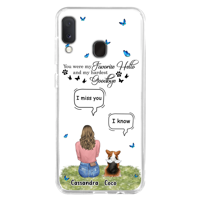 Personalized Pet Phone Case - Up to 4 Pets - Mother's Day Gift Idea For Couple/Dog/Cat Lover - You Were My Favorite Hello - Case For iPhone/Samsung