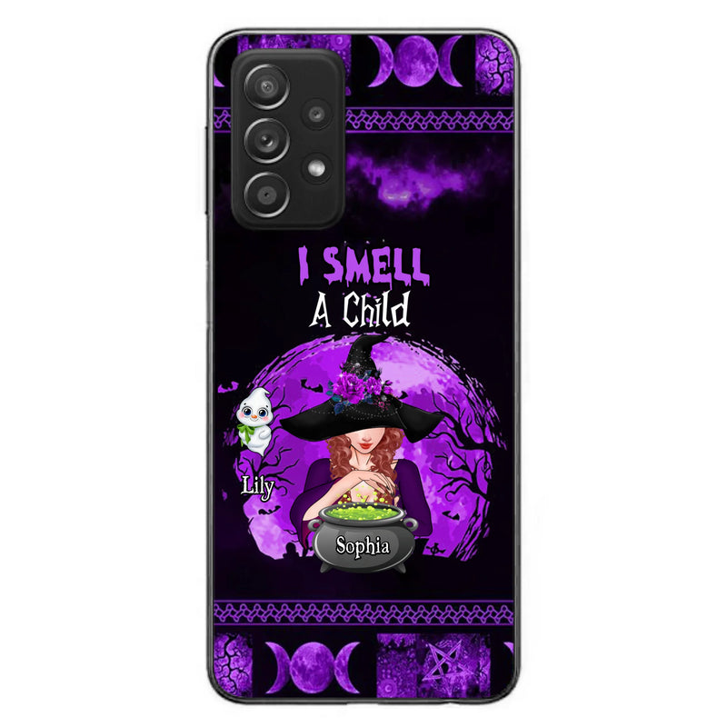 Personalized Witch Phone Case - Up to 10 Children - Halloween Gift Idea for Family - I Smell Children - Case for iPhone/Samsung