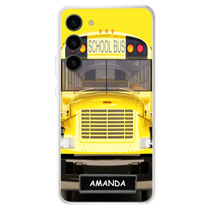 Custom Personalized School Bus Phone Case - Gift Idea For School Bus Lovers - Case For iPhone, Samsung and Xiaomi