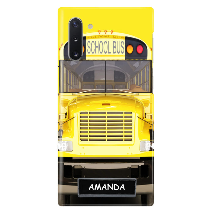 Personalized School Bus Phone Case - Gift Idea For School Bus Lovers - Case For iPhone, Samsung and Xiaomi
