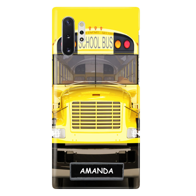 Personalized School Bus Phone Case - Gift Idea For School Bus Lovers - Case For iPhone, Samsung and Xiaomi