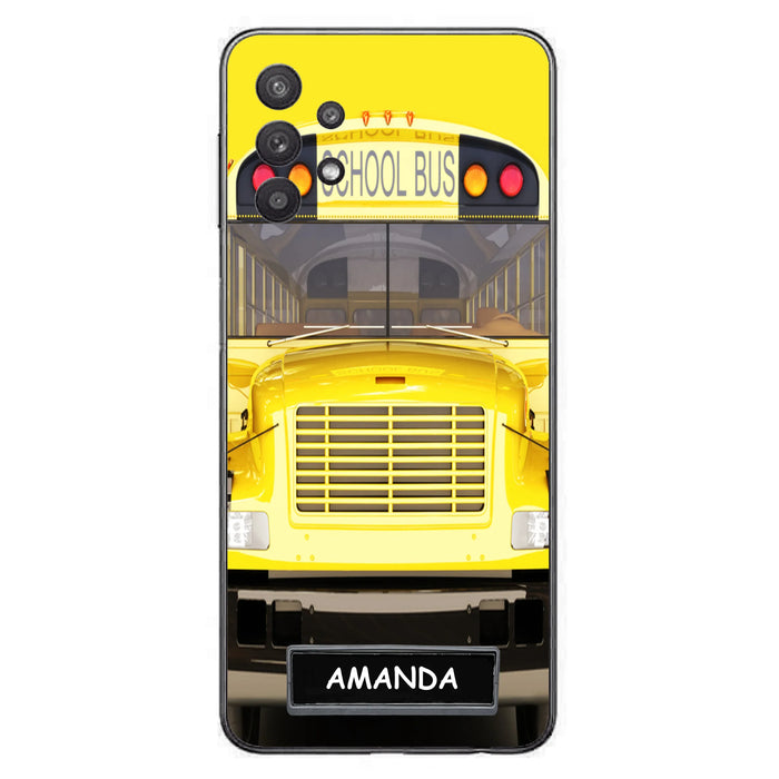 Personalized School Bus Phone Case - Gift Idea For School Bus Lovers - Case For iPhone, Samsung and Xiaomi