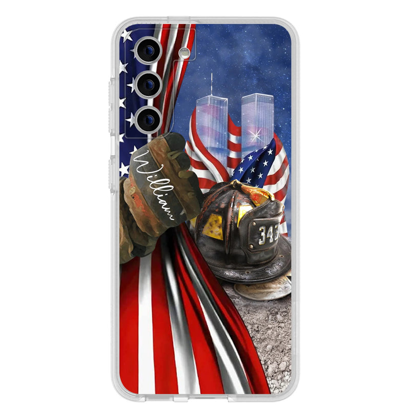 Personalized Fire Fighter Phone Case - Gift Idea For 4th Of July Day - Cases For iPhone And Samsung