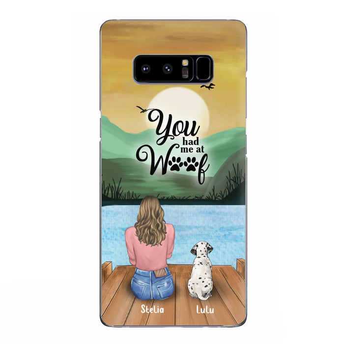 Custom Personalized Dog Mom Phone Case - Gifts For Dog Lover With Upto 4 Dogs - You Had Me At Woof