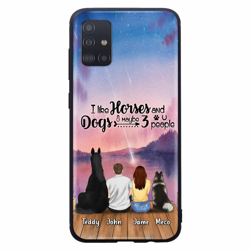 Custom Personalized Parents Horse Dog Phone Case - Upto 3 Pets Forever In My Heart - Case For iPhone And Samsung