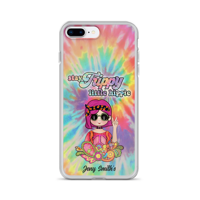 Personalized Hippie Phone Case - Stay Trippy Little Hippie - Case Phone For iPhone And Samsung