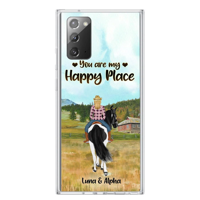 Custom Personalized Horse Riding Phone Case - You Are My Happy Place - Case Phone For iPhone And Samsung