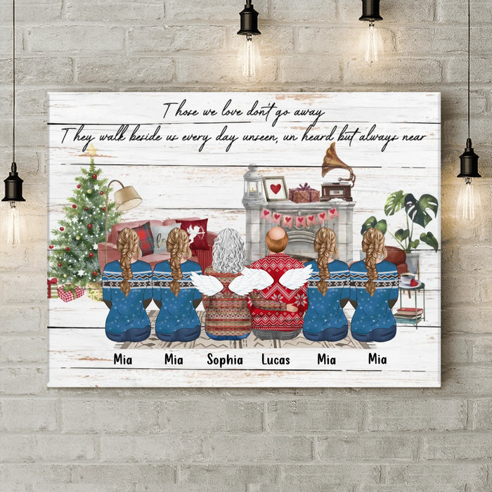 Personalized Family Memorial Canvas -  Memorial/ Christmas Gift Idea For Family - Those We Love Don't Go Away