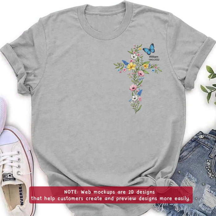 Personalized Embroidered Memorial Shirt/ Hoodie – Custom In Loving Memory Gift to Honor Lost Loved Ones