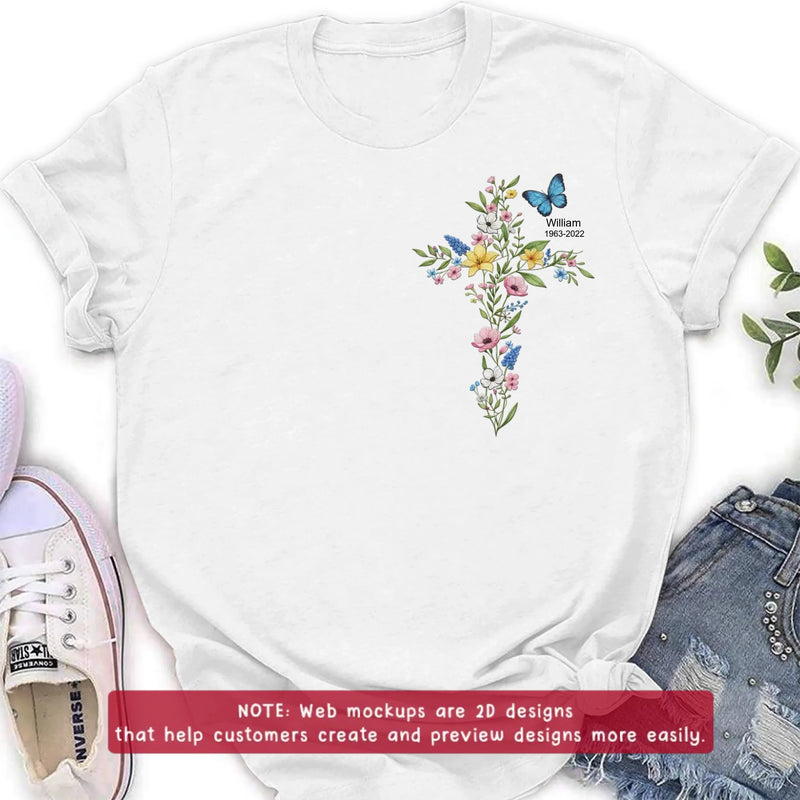 Personalized Embroidered Memorial Shirt/ Hoodie – Custom In Loving Memory Gift to Honor Lost Loved Ones