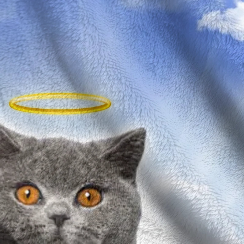 Personalized Pet Memorial Fleece Throw Blanket – Upload Dog & Cat Photo with up to 9 Photos - Sympathy Gift for Pet Loss Mom