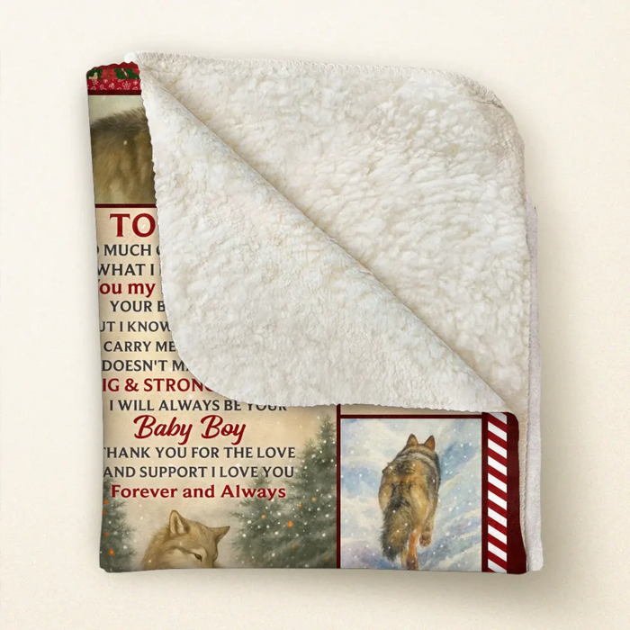 Personalized Christmas Fleece Throw Blanket / Quilt for Dad - To My Dad, You Are My Hero - Sentimental Holiday Gift from Children