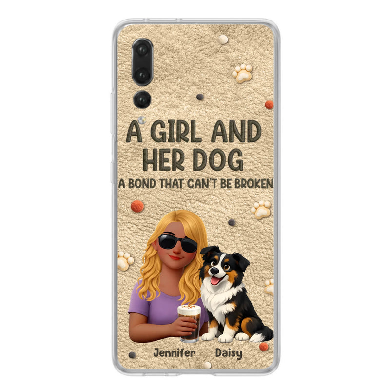 Personalized Girl and Her Dog Phone Case For Xiaomi/ Huawei/ Oppo - A Bond That Can’t Be Broken - Gift Idea For Dog Lover, Dog Mom