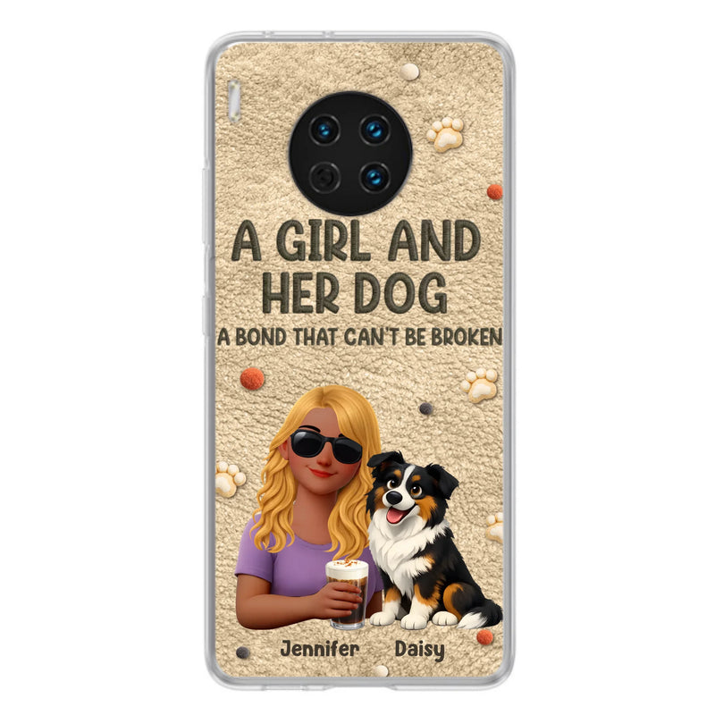 Personalized Girl and Her Dog Phone Case For Xiaomi/ Huawei/ Oppo - A Bond That Can’t Be Broken - Gift Idea For Dog Lover, Dog Mom