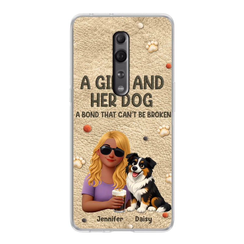 Personalized Girl and Her Dog Phone Case For Xiaomi/ Huawei/ Oppo - A Bond That Can’t Be Broken - Gift Idea For Dog Lover, Dog Mom