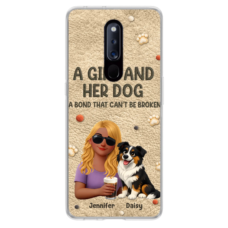 Personalized Girl and Her Dog Phone Case For Xiaomi/ Huawei/ Oppo - A Bond That Can’t Be Broken - Gift Idea For Dog Lover, Dog Mom