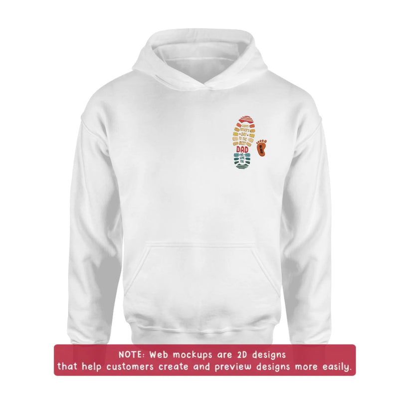Personalized Dad Embroidered Shirt/ Hoodie - Happy Father's Day To The Best Dad - Gift From Kids - Up to 5 Kids
