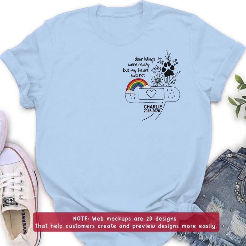 Personalized Embroidered Pet Memorial Shirt/ Hoodie – Custom Dog Memorial Rainbow Bridge Embroidery Sweatshirt, Loss of Dog Sympathy Gift