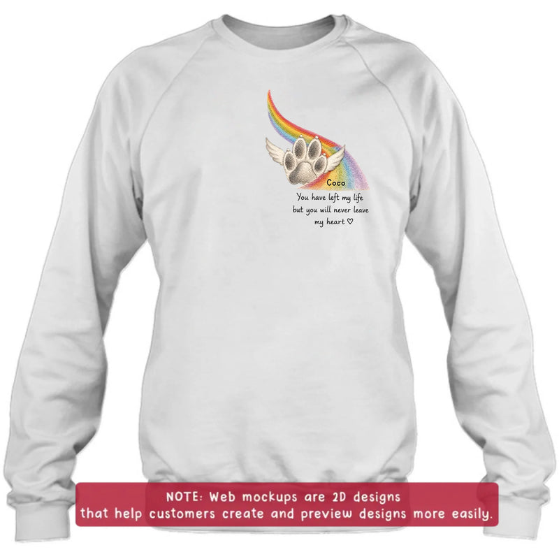 Personalized Pet Memorial Embroidered Shirt - Custom Pet Loss Sweatshirt, Hoodie - Angel Dog Remembrance Gift