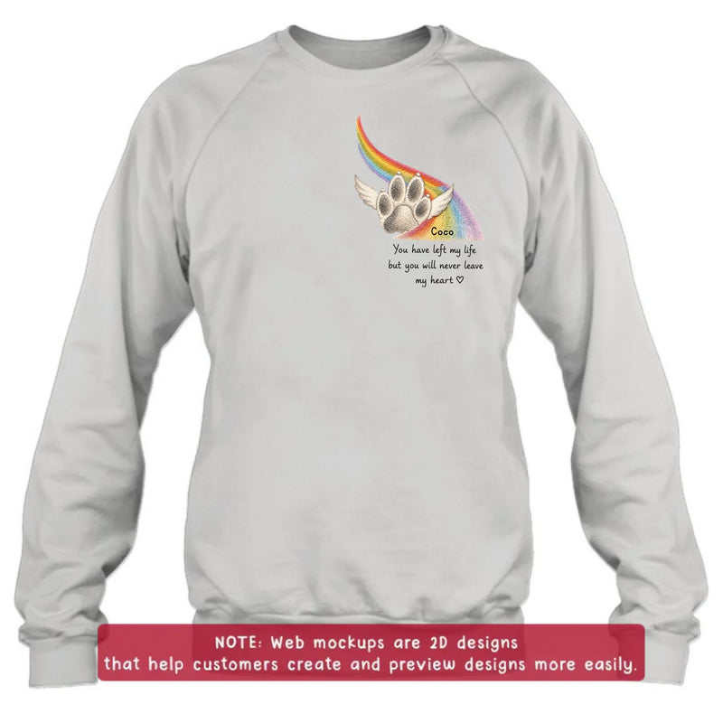 Personalized Pet Memorial Embroidered Shirt - Custom Pet Loss Sweatshirt, Hoodie - Angel Dog Remembrance Gift
