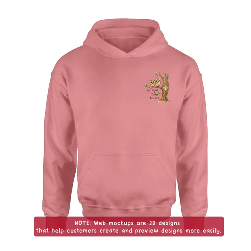 Personalized Old Bird Couple Embroidered Shirt/ Hoodie - Anniversary Gift Idea For Couple/ Husband And Wife